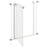 Metal Pet Safety Gate Dog Gate Folding Fence, White