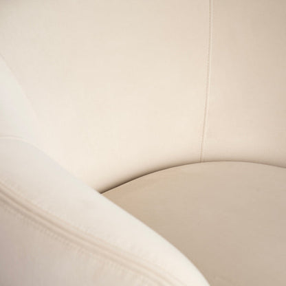 Equinox Armchair – Chalk – Brushed Brass Base