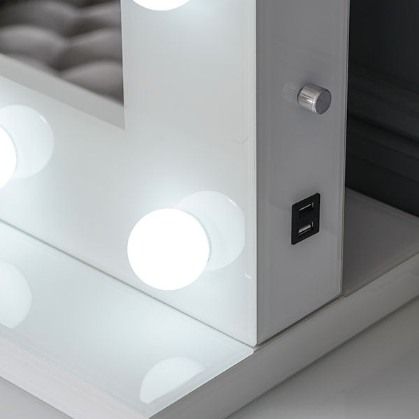 Melissa White Glass Dressing Mirror