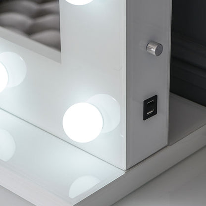 Melissa White Glass Dressing Mirror