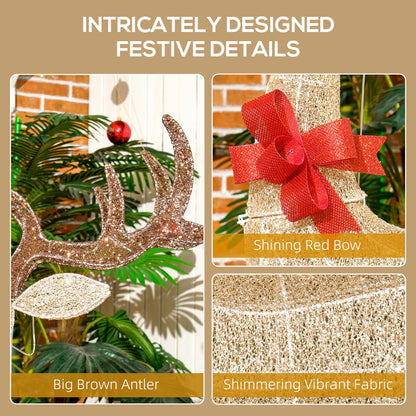 Side Table, Narrow End Table with Storage Shelves, Rustic Brown