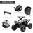 12V Quad Bike with Forward Reverse Functions, Ride on Car ATV Toy with High/Low Speed, Slow Start, Suspension System, Horn, Music, White