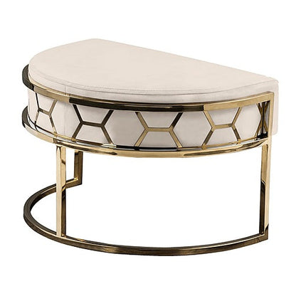 Alveare Footstool Brass - Chalk