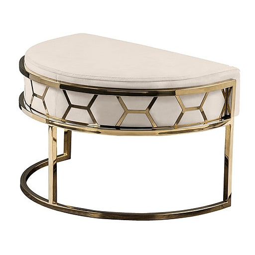 Alveare Footstool Brass - Chalk