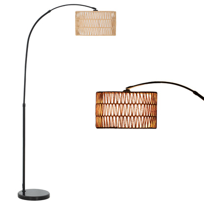 Floor Lamp for Living Room, Standing Lamp with Foot Switch, Black