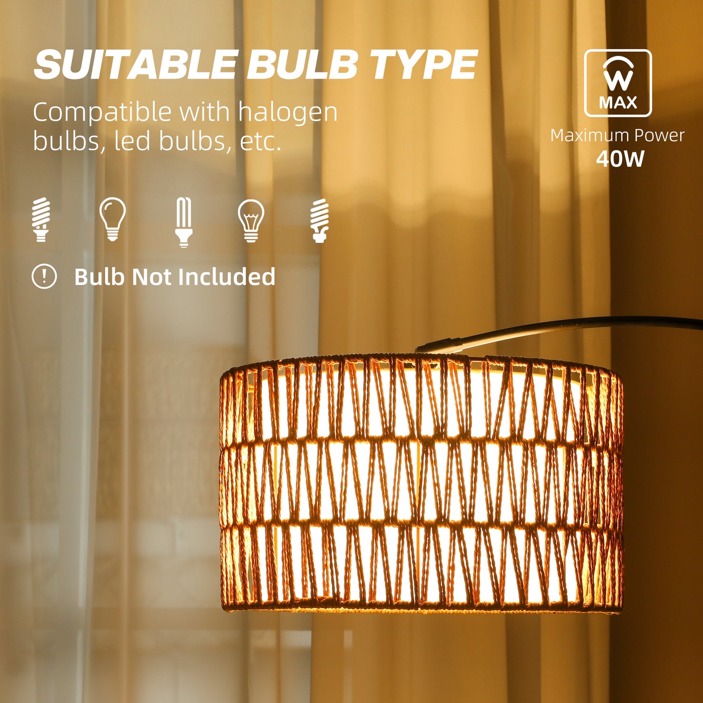 Floor Lamp for Living Room, Standing Lamp with Foot Switch, Black