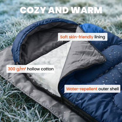Sleeping Bag for Adults, Lightweight & Compact Sleeping Bag, Blue