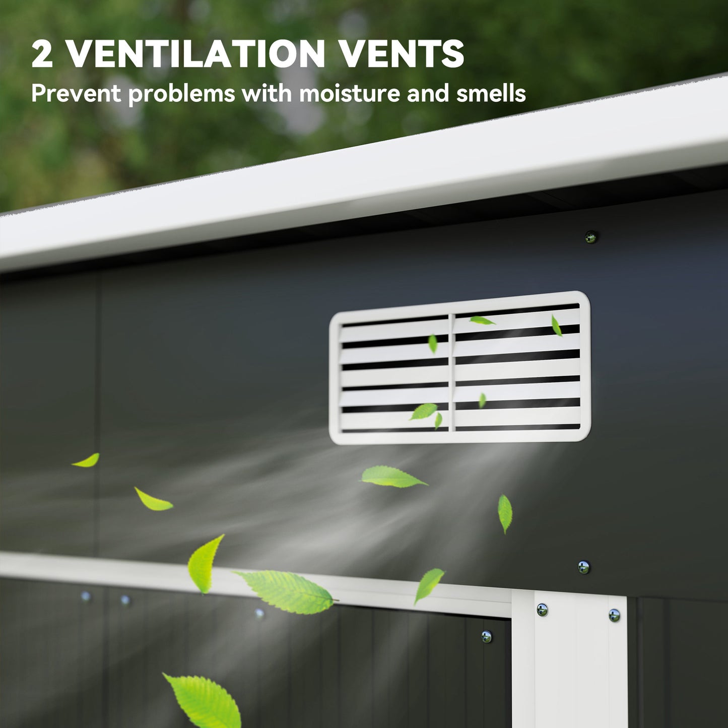 7 x 4ft Outdoor Garden Storage Shed for Backyard Patio Black