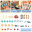 50 Pcs Kids Kitchen Play set Fast Food Trolley Cart Pretend Playset Toys with Play Food Money Cash Register Accessories Gift for Kids Age 3-6