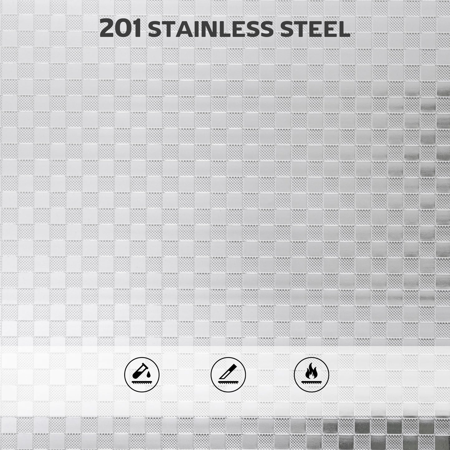 3 Tier Kitchen Trolley on Wheels Serving Cart with Handles Silver