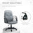 Vinsetto Swivel Executive Office Chair PU Leather Computer Desk Chair Office Furniture Gaming Seater - Grey