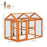 Chicken Run, Wooden Chicken Coop w/ Combinable Design - Orange