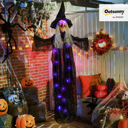 Voice Activated Halloween Animatronics Witch, Battery Operated