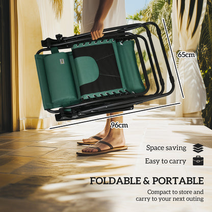 Zero Gravity Lounger Chair, Folding Reclining Chair, Green