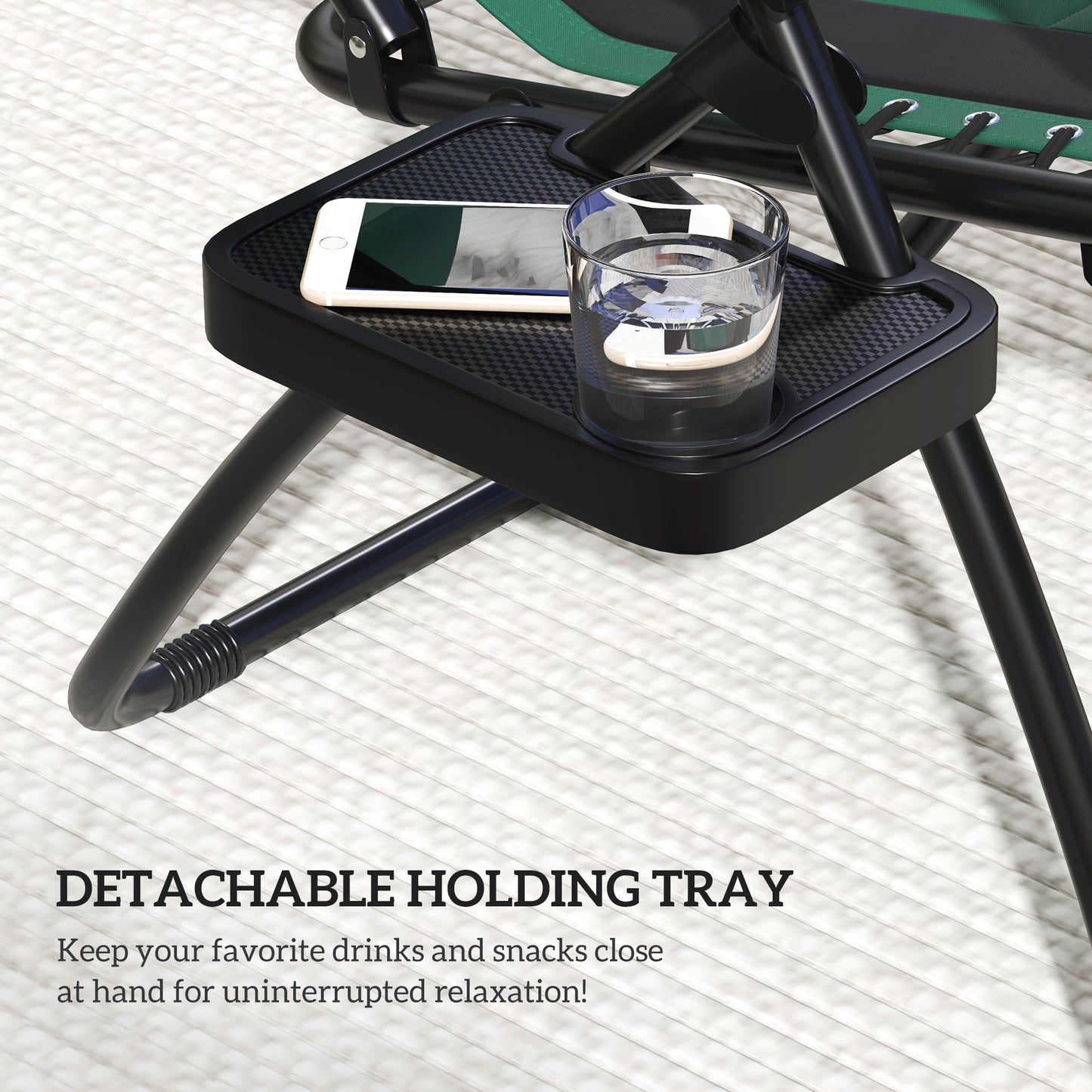 Zero Gravity Lounger Chair, Folding Reclining Chair, Green