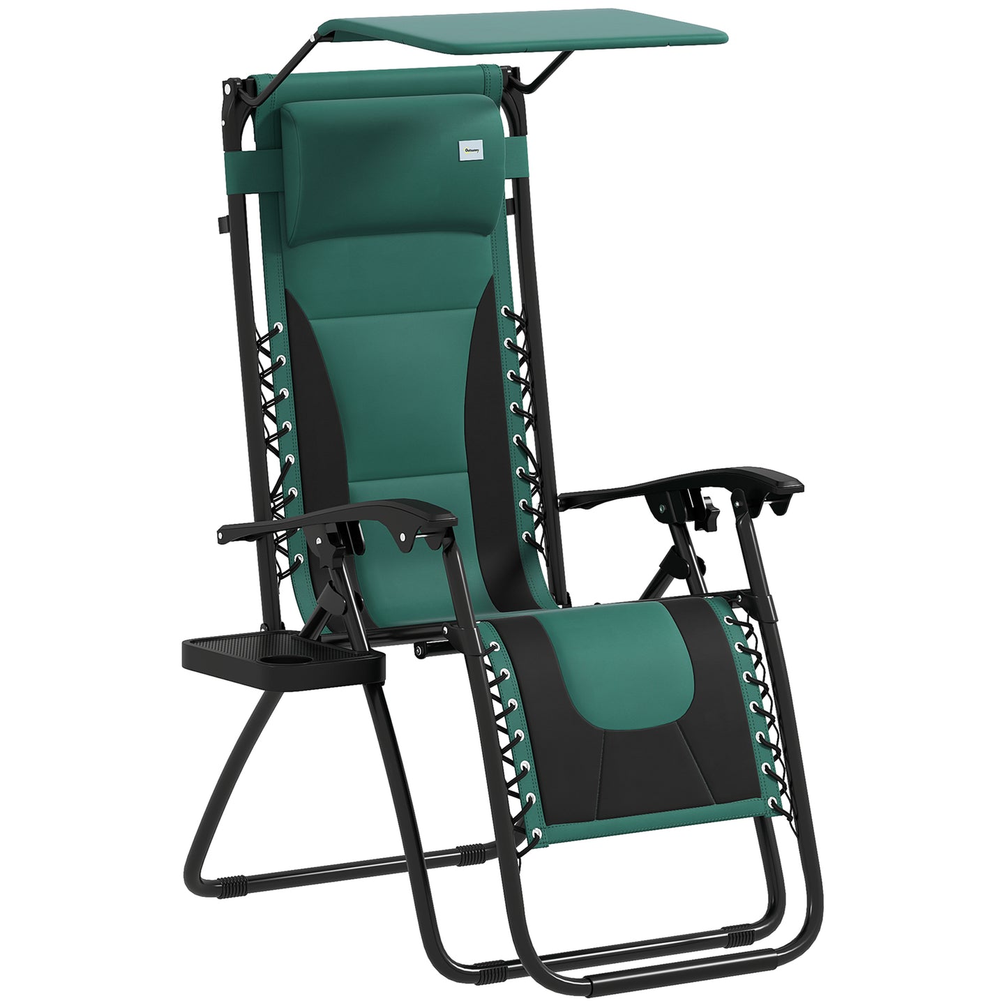 Zero Gravity Lounger Chair, Folding Reclining Chair, Green