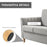 Compact Loveseat Sofa, Modern 2 Seater Sofa for Living Room with Wood Legs and Armrests, Grey