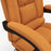 Vibration Massage Office Chair with Heat, PU Leather Computer Chair with Footrest, Armrest, Reclining Back, Brown