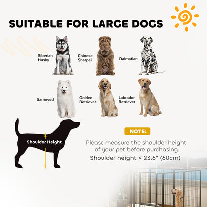 Dog Playpen, 6 Panels Puppy Pen Dog Playpen, 60cm High, Black