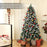 6ft Artificial Pine Christmas Tree with Pinecones, Steel Base