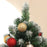 6ft Artificial Pine Christmas Tree with Pinecones, Steel Base