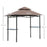 8 ft New Double-Tier BBQ Gazebo Grill Canopy Barbecue Tent Shelter Patio Deck Cover - Coffee