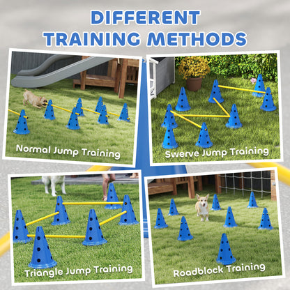 Dog Agility Equipment Set, Four-Piece Adjustable Height Jumping