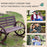 2 Seater Garden Bench with Wooden Cart Wagon Wheel Rustic High Back Brown