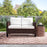 Rattan Sofa with Cushions, 2 Seater Garden Furniture, Brown