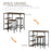 Dining Table Set Industrial Bar Height With 2 Stools & Side Shelf, 3 Pieces Coffee Table for Dining Room, Kitchen, Dinette