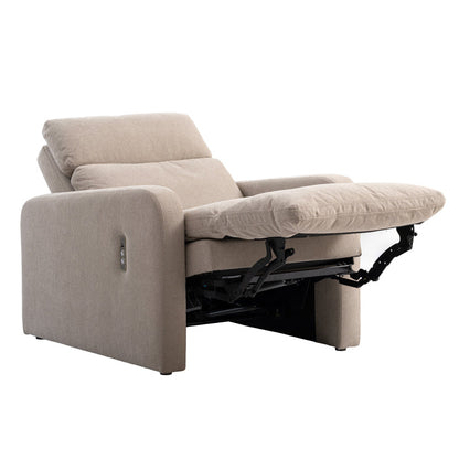 Lennox Electric Recliner Armchair - Taupe