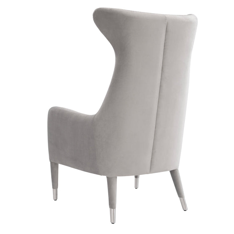 Delta Armchair Dove Grey – Brushed Silver