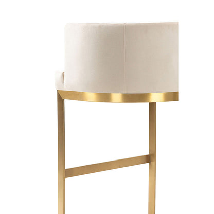Lasco Bar Stool – Chalk - Brushed Brass Base