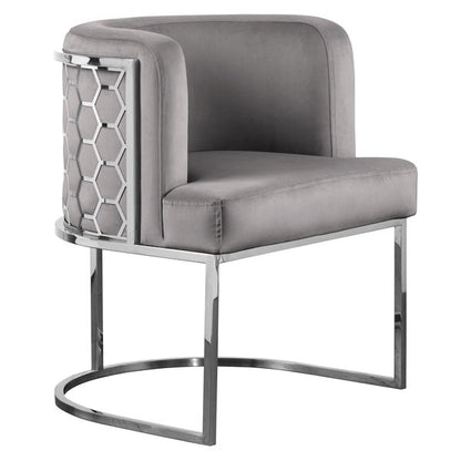 Alveare Dining Chair Silver - Dove Grey