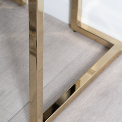 Lorenzo Black Glass Side Table