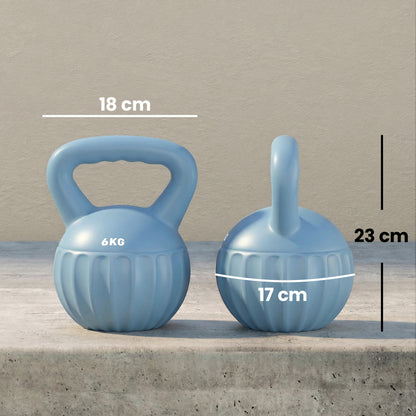 Kettlebell with Non-Slip Handle 6 kg Blue