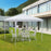 2.7m x 2.7m Garden Gazebo Marquee Party Tent Wedding Canopy Outdoor, White