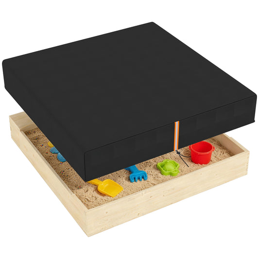 Sandbox Cover, Square Sandpit Cover with Drawstring & Elastic Band