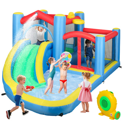 Inflatable Bouncy Castle with 550W Blower, 385 x 290 x 180 cm