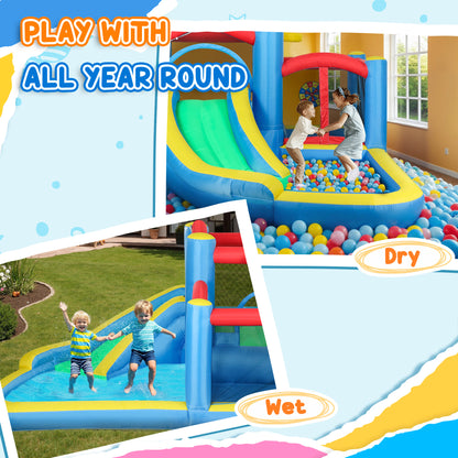 Inflatable Bouncy Castle with 550W Blower, 385 x 290 x 180 cm