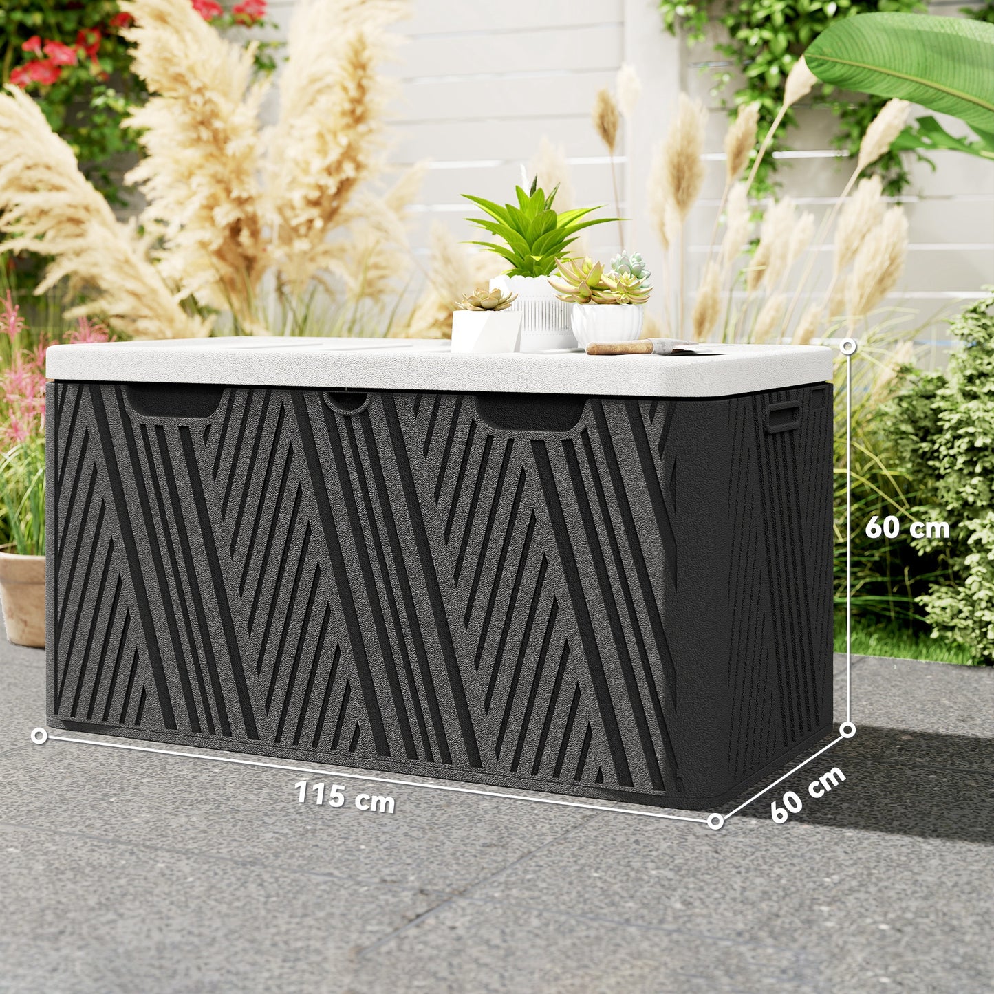 380L Garden Storage Box Waterproof Outdoor Storage Box