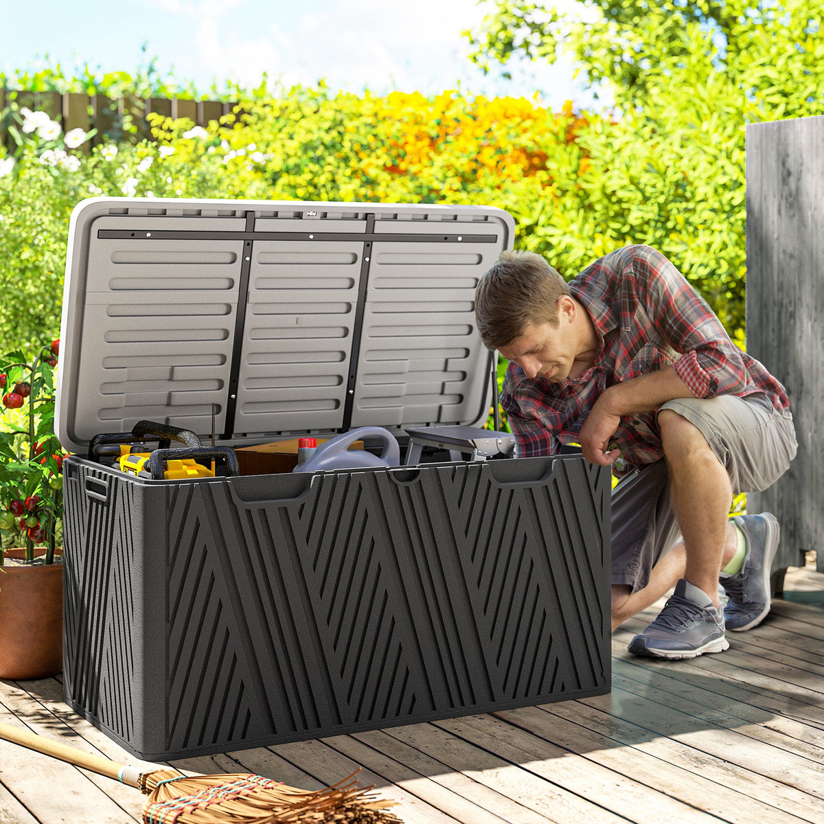380L Garden Storage Box Waterproof Outdoor Storage Box – QuidsIn Superstore