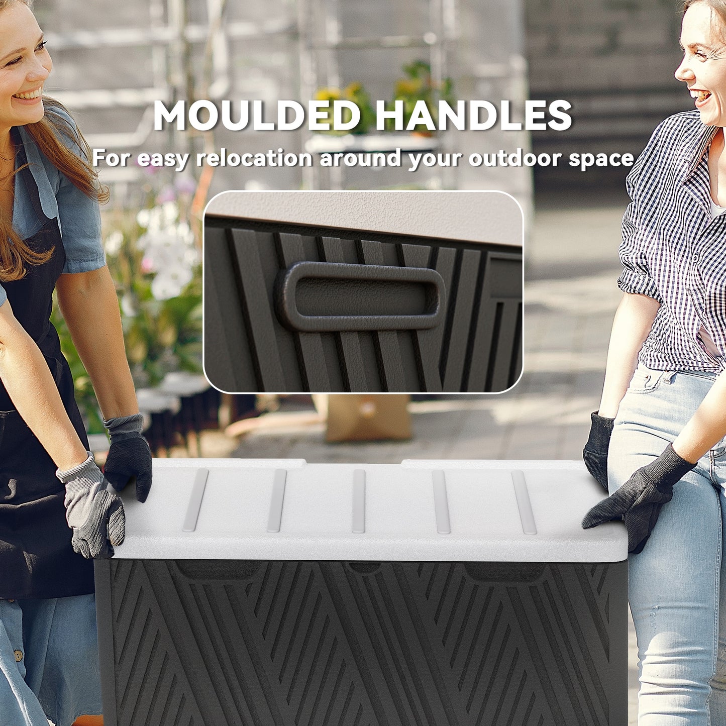 380L Garden Storage Box Waterproof Outdoor Storage Box