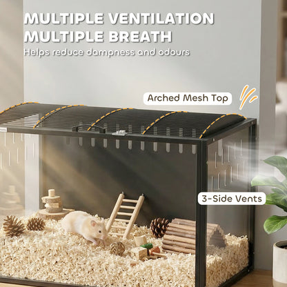 Hamster Cage Steel Acrylic Rat Cage with Openable Top