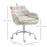 Unicorn Home Office Chair, Height Adjustable Fluffy Desk Chair with Armrests and Swivel Wheels, Colourful