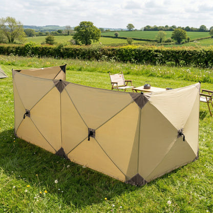 Camping Windbreak, Pop Up Hub Frame Windbreaker Blocker, Khaki