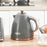 Electric Kettle, Fast Boil, 1.7L, 3kW, Swivel, Auto Shut-off, Grey