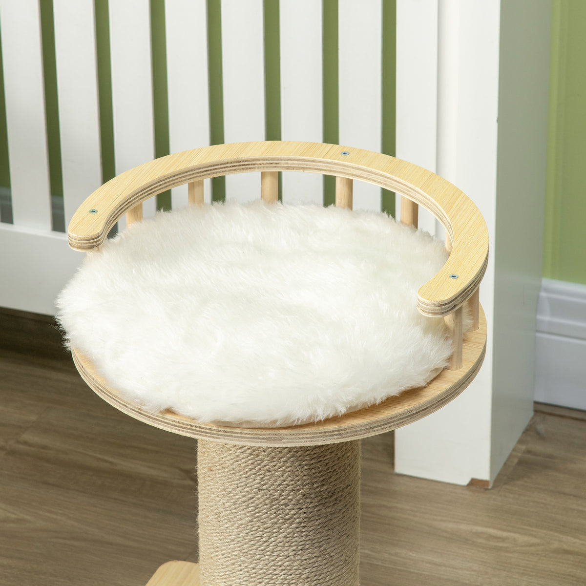 52cm Kitty Activity Centre w/ Bed, Jute Scratching Post