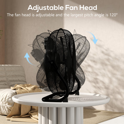 20" 100W Desk Fan Home Office Moving Oscillation with 3-Speed Wind