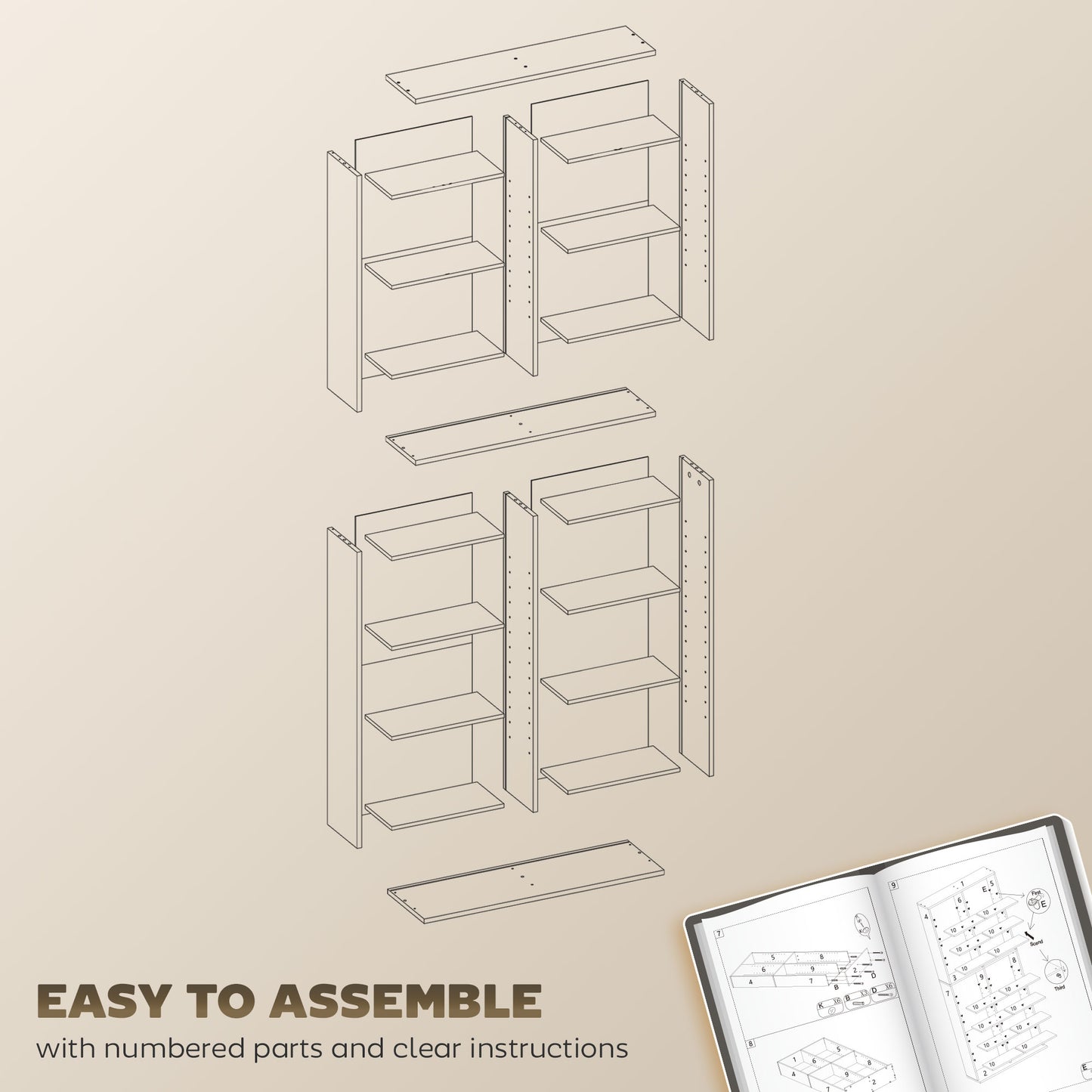 640 CD Storage Unit 360 DVD Storage Tower w/ 18 Compartments Natural